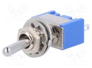 Switch: toggle; Pos: 3; SP3T; ON-OFF-ON; 6A/125VAC; MS-500; -10÷55°C 