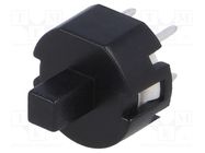 Switch: keypad; Pos: 2; SPST-NO; 0.01A/32VDC; black; THT; 1.3N; round C&K