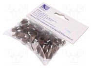 Holder; brown; on round cable; 50pcs; with a nail; 7mm 