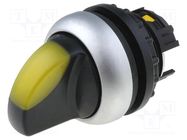 Switch: rotary; 22mm; Stabl.pos: 1; yellow; M22-FLED,M22-LED; IP67 EATON ELECTRIC