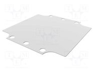 Mounting plate; steel; W: 107mm; L: 108mm; Series: 1590ZGRP HAMMOND