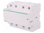 Contactor: 4-pole installation; 100A; 230÷240VAC; NO x4; IP20; ICT SCHNEIDER ELECTRIC
