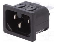 Connector: AC supply; socket; male; 10A; 250VAC; IEC 60320; UL94V-0 BULGIN