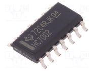 IC: digital; NOR; Ch: 4; IN: 2; SMD; SO14; 2÷6VDC; HC TEXAS INSTRUMENTS