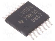 IC: digital; NOT; Ch: 6; SMD; TSSOP14; 2÷5.5VDC; 74LV TEXAS INSTRUMENTS