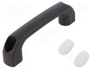 Holder; polyamide; black; H: 34mm; L: 120mm; W: 18mm; 530N; handle RST ROZTOCZE