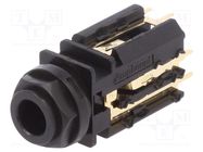 Connector: Jack 6,3mm; socket; female; stereo; ways: 3; straight AMPHENOL