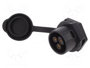 Connector: circular; socket; size 20; 02; female; PIN: 3; 500V; 20A LUTRONIC
