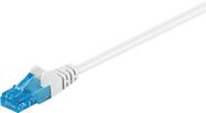 CAT 6A Patch Cable, U/UTP, white, 0.5 m - copper conductor (CU), halogen-free cable sheath (LSZH)