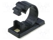 Screw down self-adhesive holder; 14mm; polyamide; black; UL94V-2 KSS WIRING