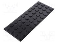 Self-adhesive foot; H: 4.1mm; black; polyurethane; Dim: Ø19.1mm 3M