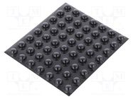 Self-adhesive foot; H: 5.1mm; black; polyurethane; Dim: Ø11.2mm 3M