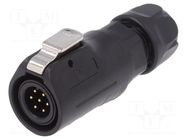 Connector: circular; plug; size 12; 02; male; PIN: 7; 125V; Quicklock LUTRONIC