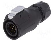 Connector: circular; plug; size 16; 02; male; PIN: 7; 400V; Quicklock LUTRONIC