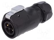 Connector: circular; plug; size 20; 02; male; PIN: 4; 500V; Quicklock LUTRONIC