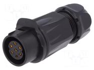 Connector: circular; plug; size 20; 02; female; PIN: 7; 500V; 12A LUTRONIC