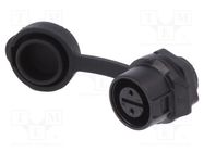 Connector: circular; socket; size 12; 02; female; PIN: 2; for latch LUTRONIC