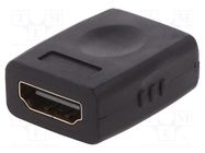 Adapter; HDMI socket,both sides; black DIGITUS