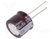 Capacitor: electrolytic; low ESR; THT; 2200uF; 10VDC; Ø18x15mm NICHICON