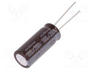 Capacitor: electrolytic; THT; 100uF; 200VDC; Ø12.5x31.5mm; ±20% NICHICON