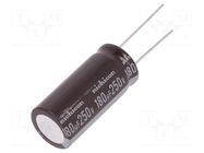 Capacitor: electrolytic; THT; 180uF; 250VDC; Ø16x35.5mm; ±20%; UPT NICHICON