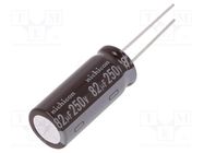 Capacitor: electrolytic; THT; 82uF; 250VDC; Ø12.5x31.5mm; ±20% NICHICON