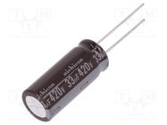 Capacitor: electrolytic; THT; 33uF; 420VDC; Ø12.5x31.5mm; ±20% NICHICON