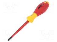 Screwdriver; insulated,slim; PlusMinus PZ-type; SL/PZ2; 1kVAC WIHA