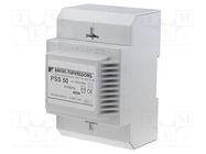 Transformer: mains; 50VA; 500VAC; 24V; Leads: terminal block; IP30 BREVE TUFVASSONS