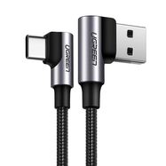 Ugreen angle cable USB cable - USB Type C Quick Charge 3.0 QC3.0 3 A 2 m gray (US176 20857), Ugreen