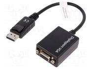 Converter; DisplayPort 1.2; 150mm; black DIGITUS