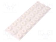 Self-adhesive foot; H: 10.2mm; white; polyurethane; Dim: Ø22.4mm 3M