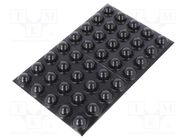 Self-adhesive foot; H: 7.9mm; black; polyurethane; Dim: 16x16mm 3M