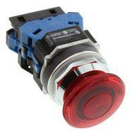 ILLUM PB SW, DPST-NO, RED, 10A, 110VAC