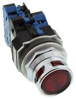 ILLUM PB SW, DPST-NO, RED, 10A, 110VAC