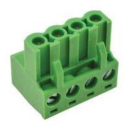 TERMINAL BLOCK PLUGGABLE, 4 POSITION, 24-12AWG