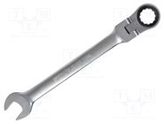 Wrench; combination spanner,with ratchet,with joint; 8mm PROLINE