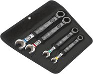 6000 Joker 4 Set 1 Ratcheting combination wrenches set, 1 x 10x159; 1 x 13x177; 1 x 17x224; 1 x 19x246, Wera