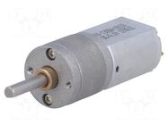 Motor: DC; with gearbox; 6VDC; 2.9A; Shaft: D spring; 75rpm; 195: 1 POLOLU