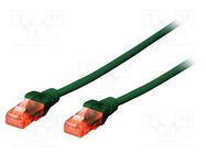 Patch cord; U/UTP; 5e; stranded; CCA; PVC; green; 1m; 26AWG DIGITUS