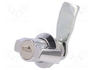 Lock; different cylinder; zinc and aluminium alloy; 18mm 