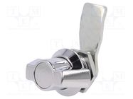 Lock; without cylinder; zinc and aluminium alloy; 18mm; chromium 