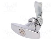 Lock; zinc and aluminium alloy; 18mm; chromium; Key code: 1333 