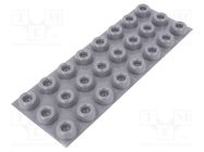 Self-adhesive foot; H: 10.2mm; grey; polyurethane; Dim: Ø22.4mm 3M