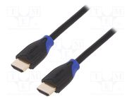 Cable; HDMI 2.0; HDMI plug,both sides; 1m; black LOGILINK