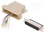 Adapter; D-Sub 25pin plug,RJ45 socket DIGITUS