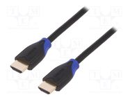 Cable; HDMI 2.0; HDMI plug,both sides; 5m; black LOGILINK