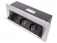 Plug socket strip: furniture; furniture socket; IP20; 16A; 2500W ORNO
