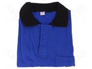 Polo shirt; ESD; XXL (unisex); carbon fiber; blue ELME