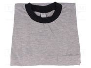 T-shirt; ESD; XL (unisex); carbon fiber; grey ELME